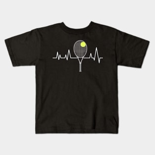 Heartbeat Pulse - Tennis - Racket & Ball Kids T-Shirt